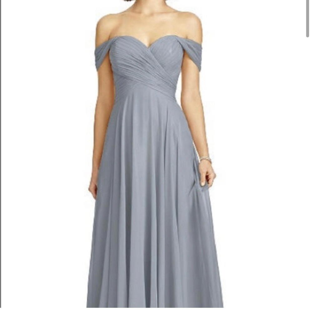 Elegant Off-Shoulder Gray Dress